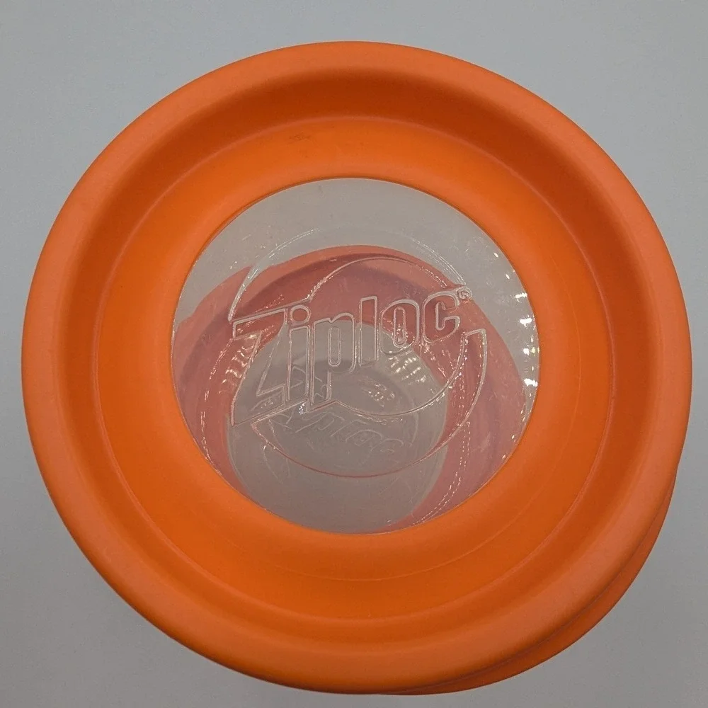 (2) Ziploc Versa Glass Food Storage Container 25 oz Orange Lid Tempered J180